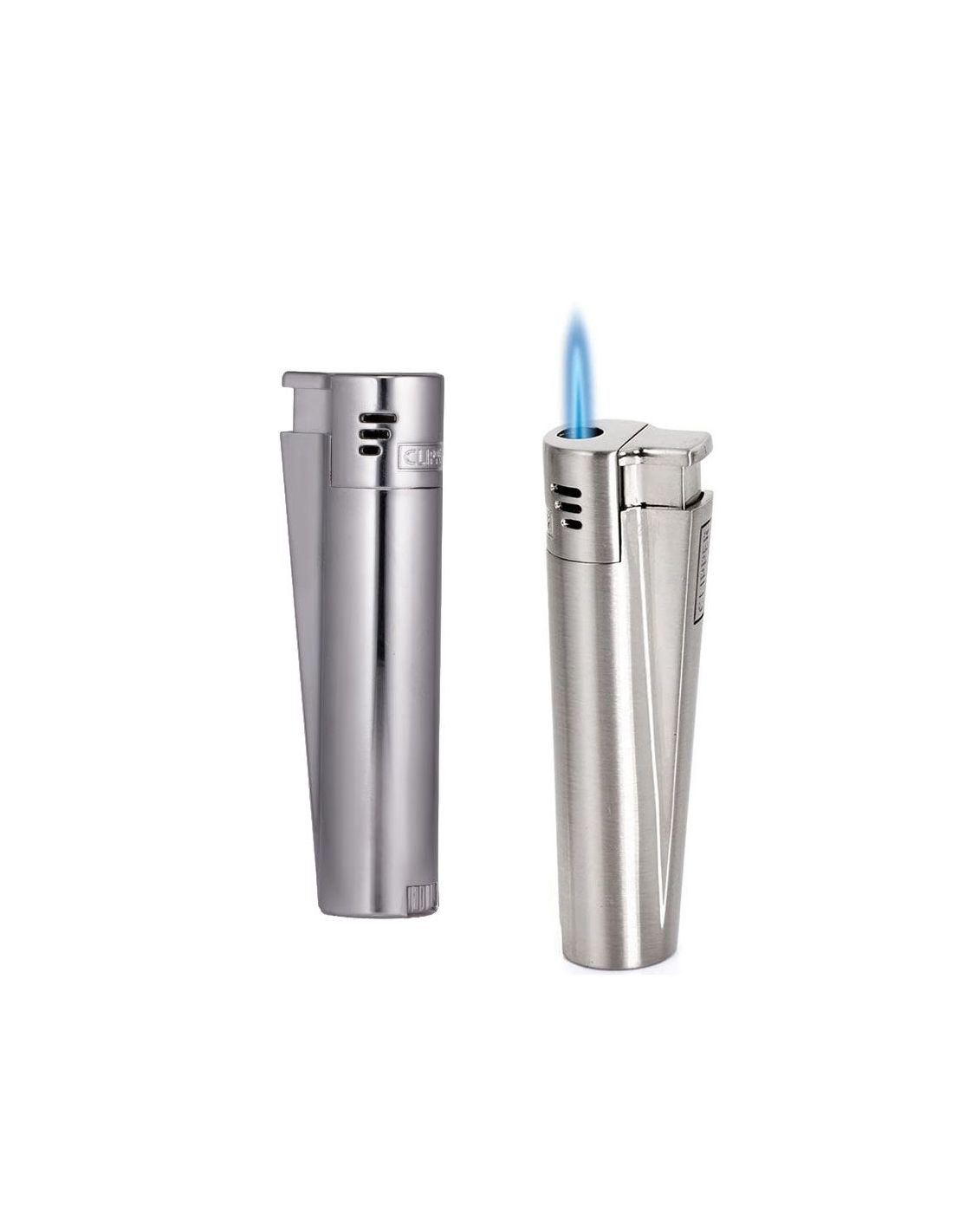METAL CLIPPER JET FLAME SILVER