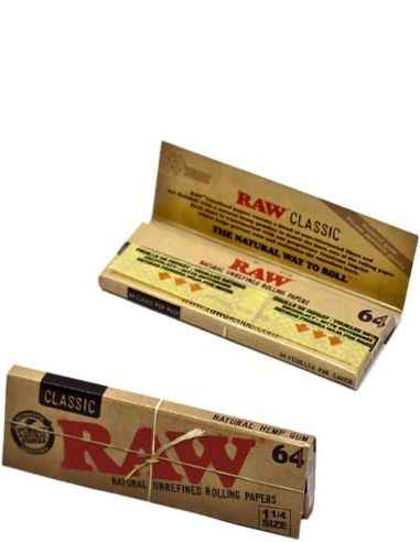 Comprar PAPEL RAW CLASSIC 1 1/4 64 HOJAS RAW PAPERS
