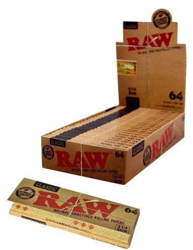 Comprar PAPEL RAW CLASSIC 1 1/4 64 HOJAS RAW PAPERS