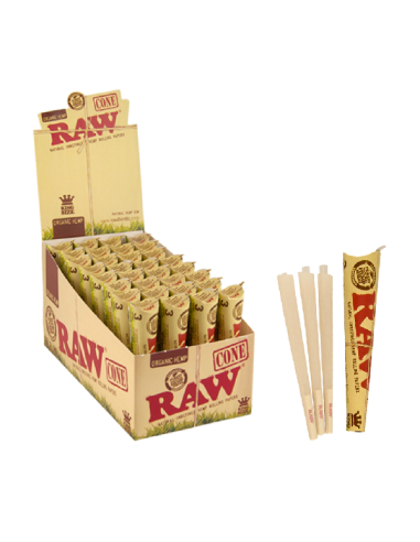 RAW Classic Challenge Cono de 24 pulgadas, un cono gigante preenrollado,  papel natural sin refinar vegano | 2 pies de largo