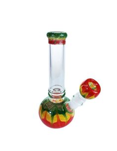 Comprar BONG CRISTAL FEATHER RASTA 20CM