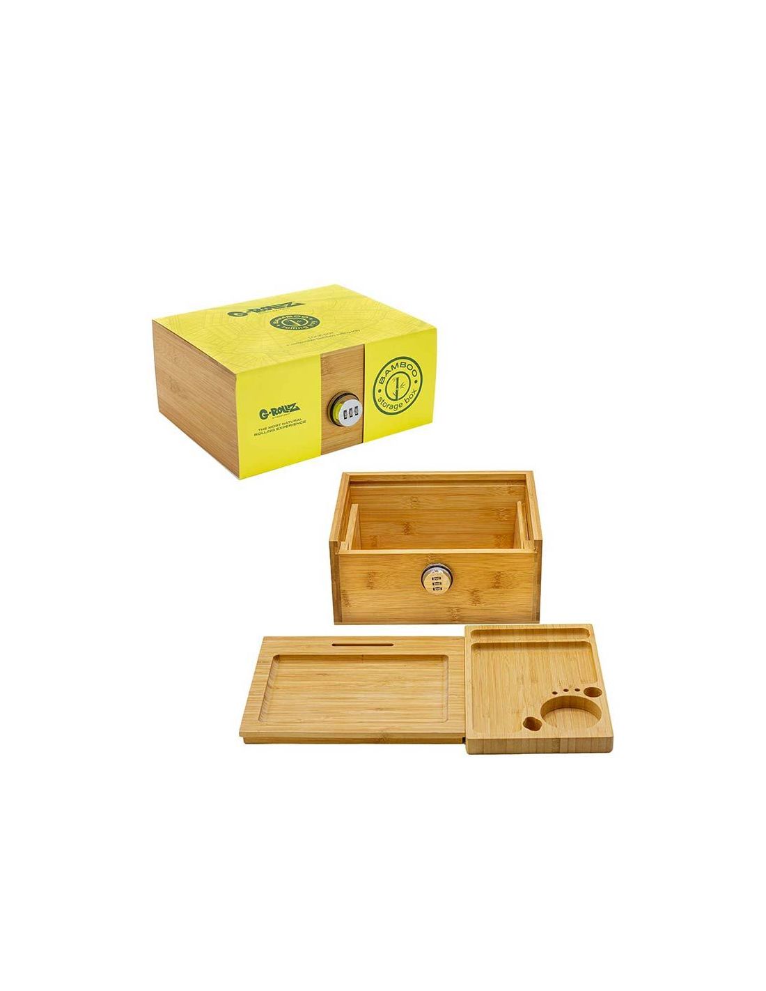OZCHIN Caja grande de bambú con cerradura de combinación, caja decorativa  para el hogar, grandes regalos del día del padre, caja de bambú con bloqueo