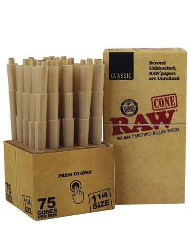 Comprar 75 CONOS RAW CLASSIC 78PK 1 1/4 RAW PAPERS