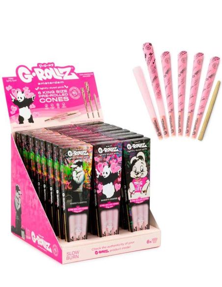 Comprar 6 CONOS ROSAS BANKSY'S GRAFFITI G-ROLLZ Comprar 6 CONOS ROSAS BANKSY'S GRAFFITI G-ROLLZ