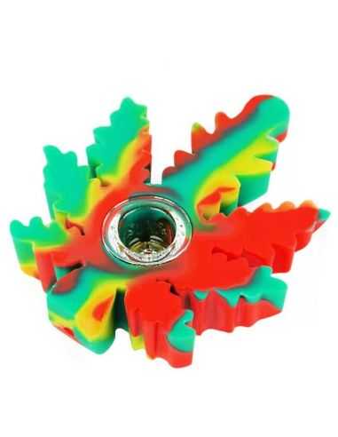 Comprar PIPA SILICONA WEED LEAF
