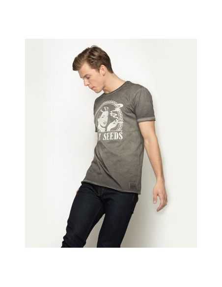 Comprar OIL DYED LOGO T-SHIRT GRIS SENSI SEEDS