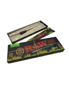 Comprar RAW BLACK ORGANIC CONE 20PK KS RAW PAPERS