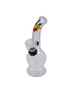 Comprar MINI BONG CRISTAL RASTA LEAF 13 CM