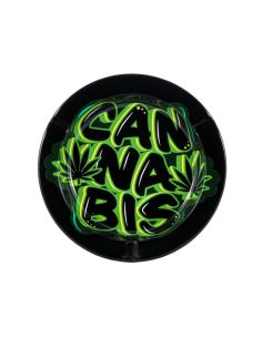 Comprar CENICERO METAL NEGRO CANNABIS