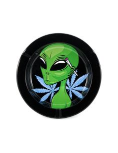 Comprar CENICERO METAL NEGRO ALIEN WEED