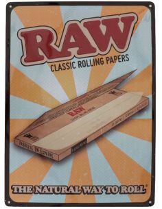 Comprar CARTEL METAL RETRO RAW RAW PAPERS