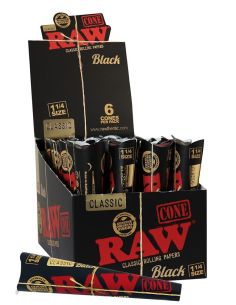 Comprar RAW BLACK 6 CONOS 1 1/4 RAW PAPERS