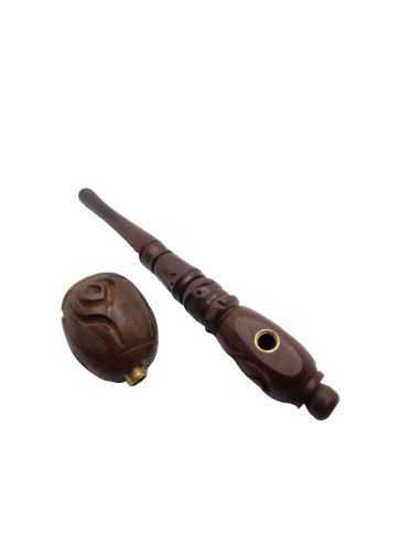 Comprar PIPA MADERA TALLADA 20 CM