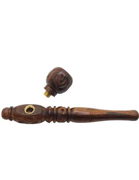 Comprar PIPA MADERA TALLADA 13CM