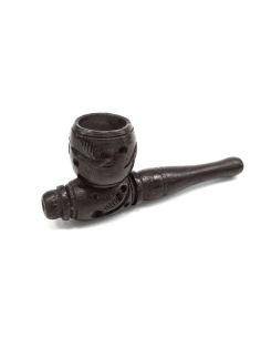 Comprar PIPA MADERA TALLADA NEGRA 8.5CM