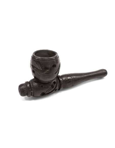 Comprar PIPA MADERA TALLADA NEGRA 8.5CM