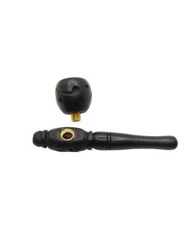 Comprar PIPA MADERA TALLADA NEGRA 8.5CM