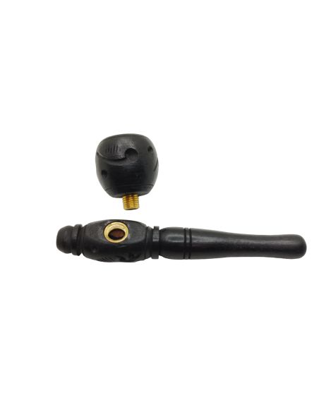 Comprar PIPA MADERA TALLADA NEGRA 8.5CM