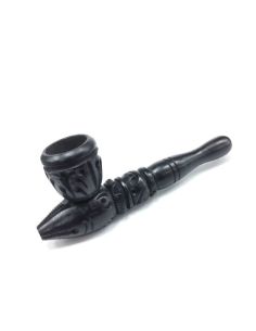 Comprar PIPA MADERA TALLADA NEGRA 10 CM