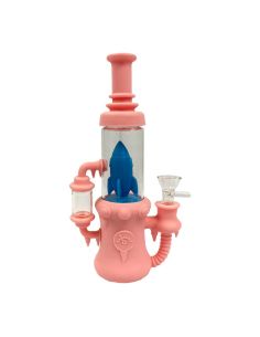 Comprar BONG DE SILICONA Y CRISTAL ROCKET 23 CM