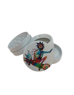 Comprar GRINDER METALICO BLANCO RICK Y MORTY 40 MM 4 PARTES