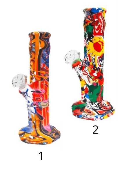 Comprar BONG DE SILICONA Y CRISTAL 26 CM