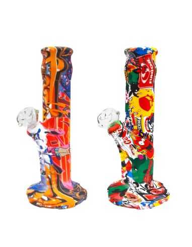 Comprar BONG DE SILICONA Y CRISTAL 26 CM