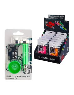 Comprar PIPA METÁLICA + MINI GRINDER CHAMP HIGH CHAMP-HIGH