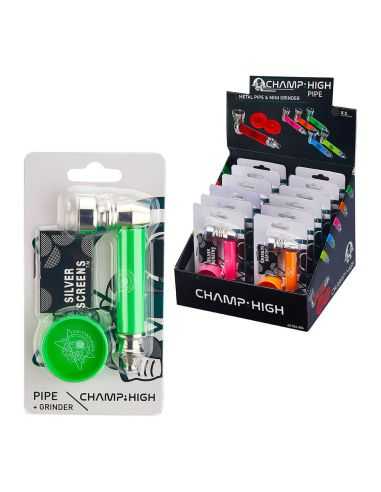 Comprar PIPA METÁLICA + MINI GRINDER CHAMP HIGH CHAMP-HIGH