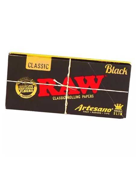 RAW BLACK ARTESANO KING SIZE + TIPS