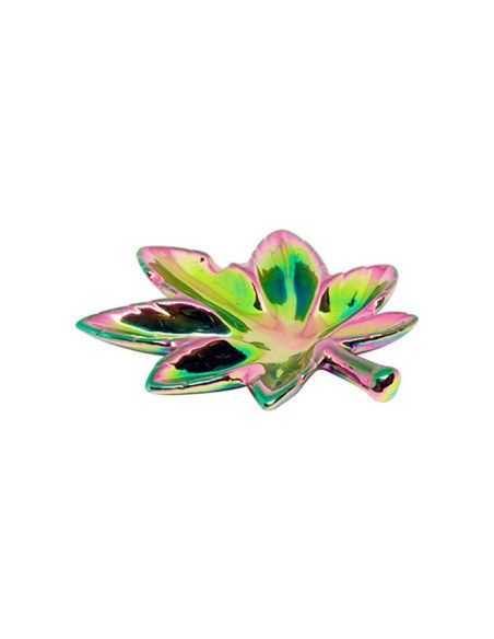 Comprar CENICERO HOJA CANNABIS ARCO IRIS