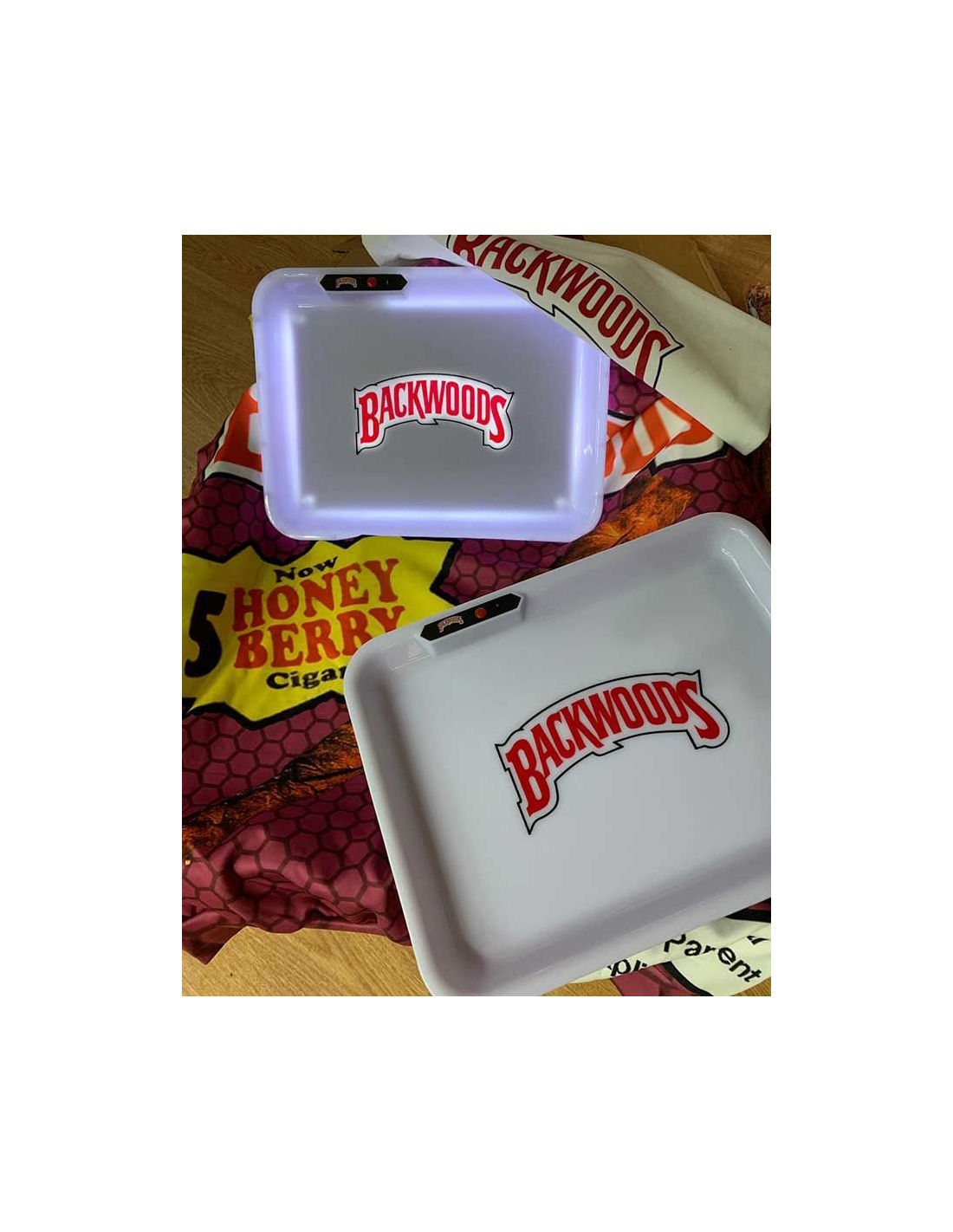 Rolling Tray Led Backwoods Bandeja de Liar con Iluminación Led