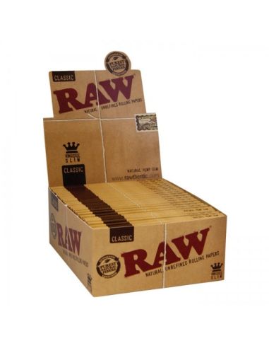 Comprar CAJA 50 LIBRILLOS RAW KINGSIZE 32 HOJAS RAW PAPERS